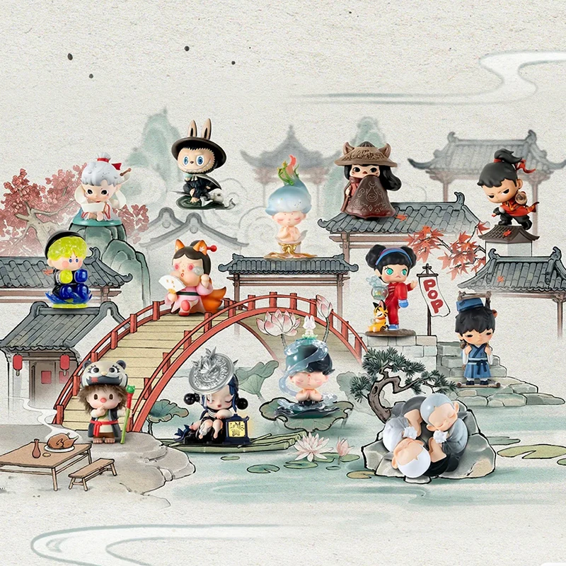 Autentyczne pudełko z niespodzianką Labubu Dimoo Skullpanda