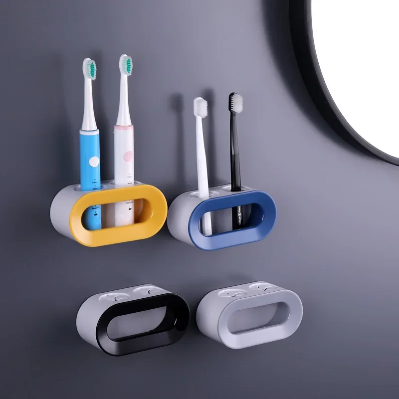 Toothbrush Holder Electric Toothbrush Holder Double Hole Wall Toothbrush Organizer Stand Oral B Brush Holder Bathroom Accessories