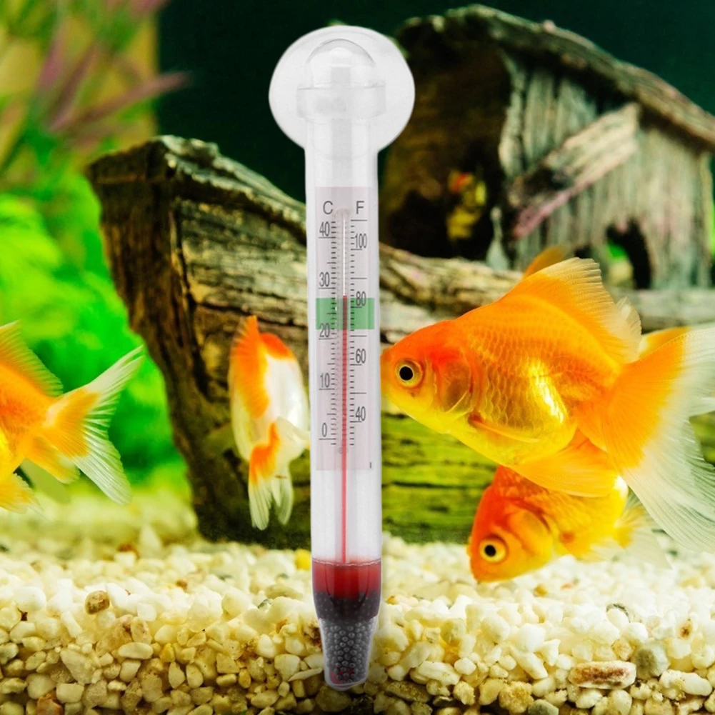 유리관 수족관 온도계 흡입컵 온도 측정 액세서리