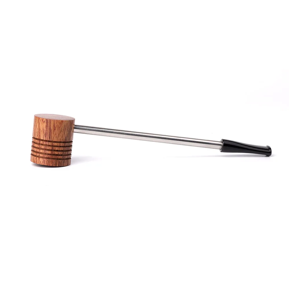 JIBILL Popeye pipe Imported sandalwood Wood Pipe Portable tobacco Pipe Herb Removable Pipes father day Gifts Wood color