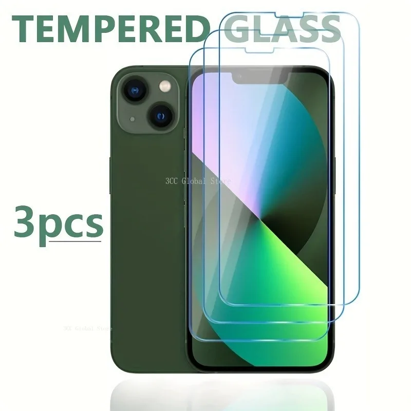 

Защитное стекло, закаленное стекло с полным покрытием для IPhone 14 15 Pro Max 13 12 Mini 11 Pro 7 8Plus XR XS Max, 3 шт.