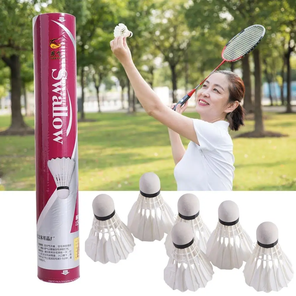 Foam Head Badminton No.5 Professional Goose Down Badminton Ball Durable Lightweight Badminton Training Beginner Practice