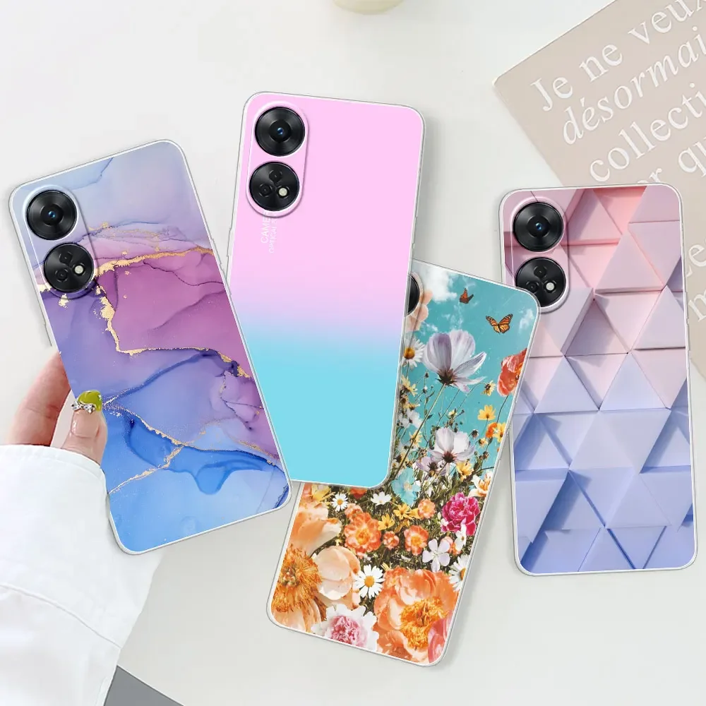 SEAHAI Coque pour Oppo Reno 8T 4G (Reno8T), Givré Translucide