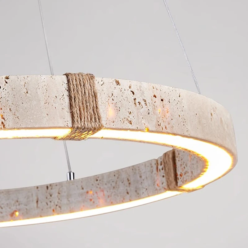 Home Decoration Round Stone Chandelier Lighting For Dinning Room