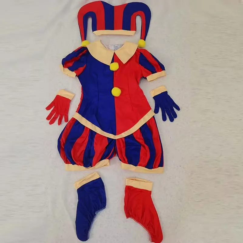 Pomni Cosplay Jumpsuit with Hat Ashoes Cover Gloves Magical Virtual - Image 2