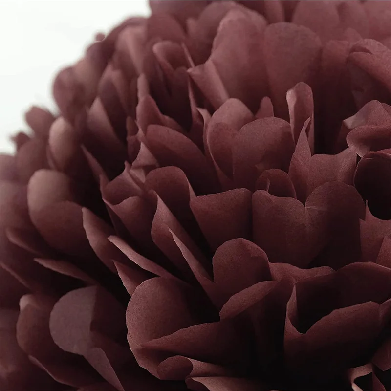 Rose Pink Burgundy Wedding Party Decorations Paper Pom Poms Dots