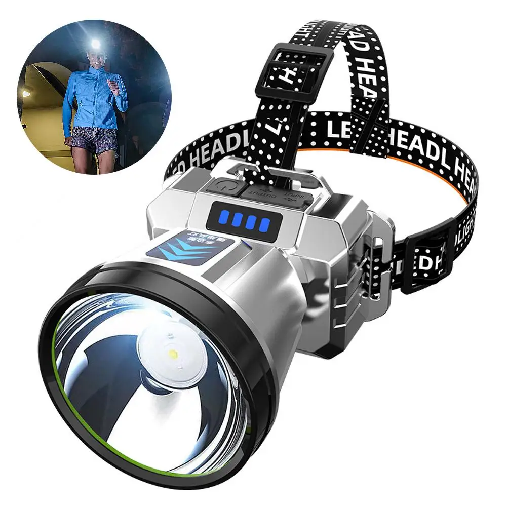 

Motion Sensor Headlamp Headlight USB Rechargeable Waterproof Outdoor Flashlight Work Headlamp Camping Fishing Strong Light B9O4