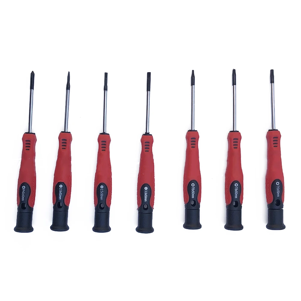 

7pcs Magnetic Precision Screwdriver Tool Set Cross Slotted Torx Head Magnetic Tips Non-Slip Handle For Home Repair Improvement