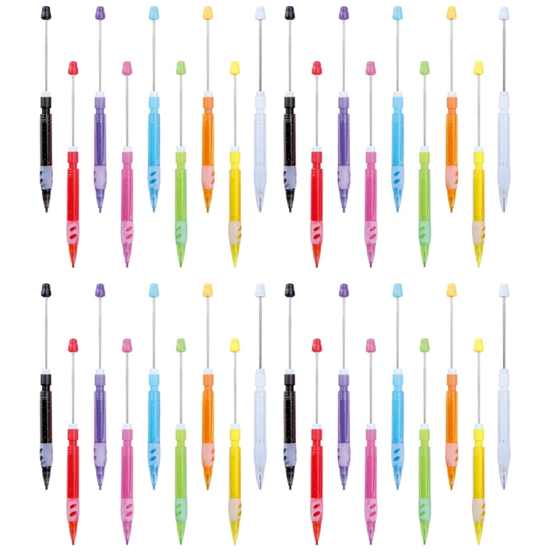 36Pcs Colorful Plastic Pencil No Ink  Pencil Beaded Lasting Pencils for Kids School Office Supplies Cute Stationery