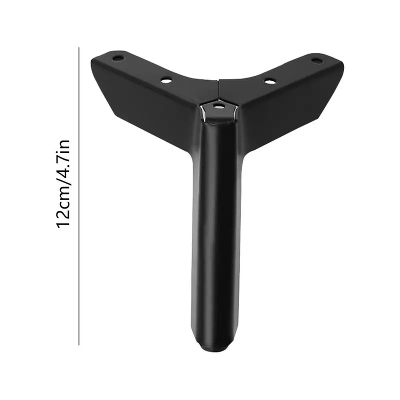 

Металлические ножки для мебели 4 шт. треугольные свернутые стальные ножки С нескользящими ковриками опорные принадлежности для мебели для дивана полки кофе