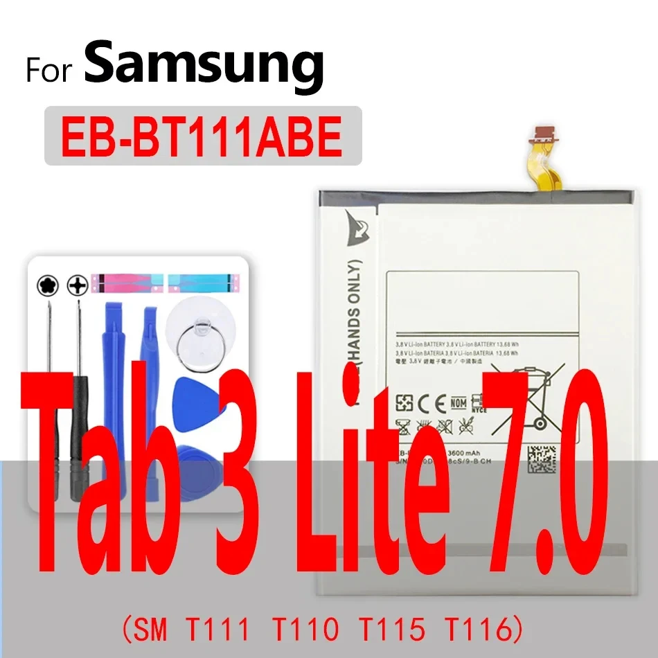 Batteria Per Samsung Galaxy Tab Per Samsung Galaxy Tab 2 3 4 A 7.0 8.0 9.7 10.1 Lite /Sm T530 T531 T535 Gt P3100 P3110 T310 T311