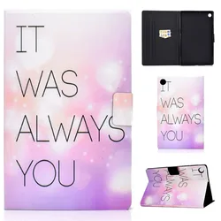 Kawaii Cartoon Folio Tablet Cover - Cute and Durable Case with Pen Holder for Matepad T10 9.7 inch (Pink)
