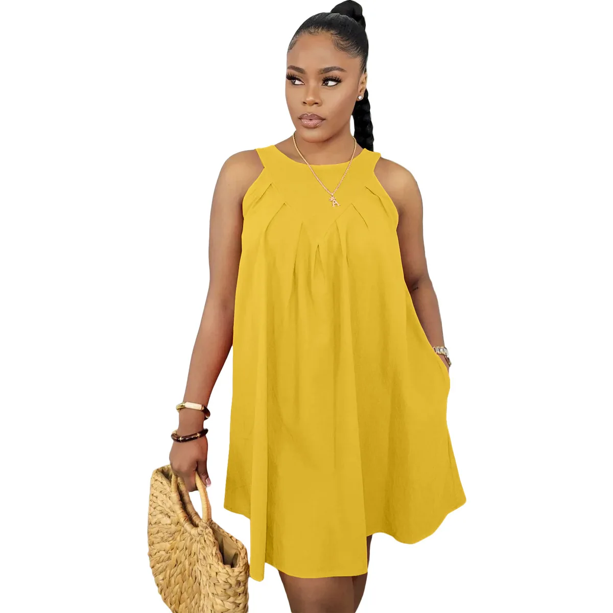 CEE 18 Women A-line Yellow Dress - Buy CEE 18 Women A-line Yellow