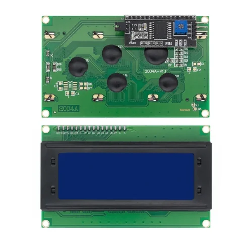 20x4 Blue Green Character LCD Screen with I2C Serial Interface Adapter Module
