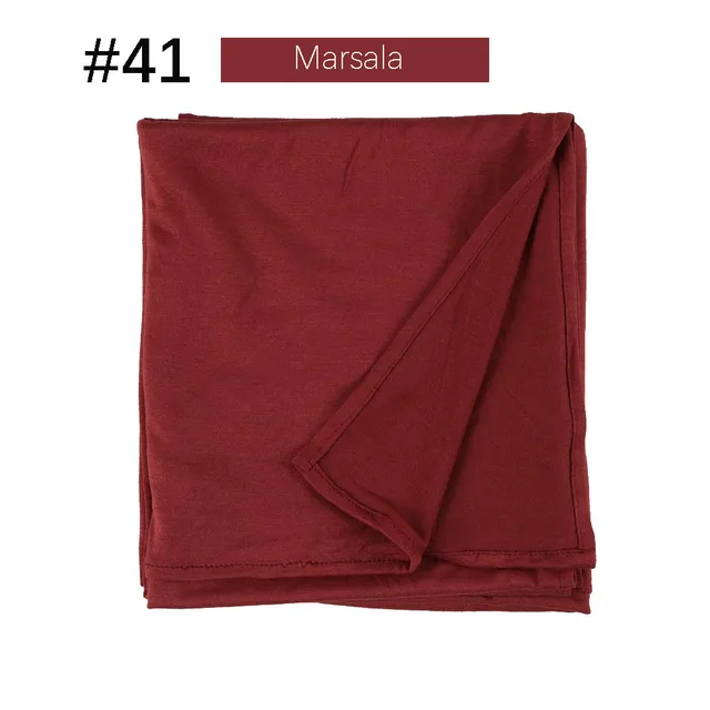 Muslim Women Premium Instant Cotton Jersey Hijab Scarf Jersey Hijabs Scarves With Hoop Pinless HeadScarves 53 colors 41