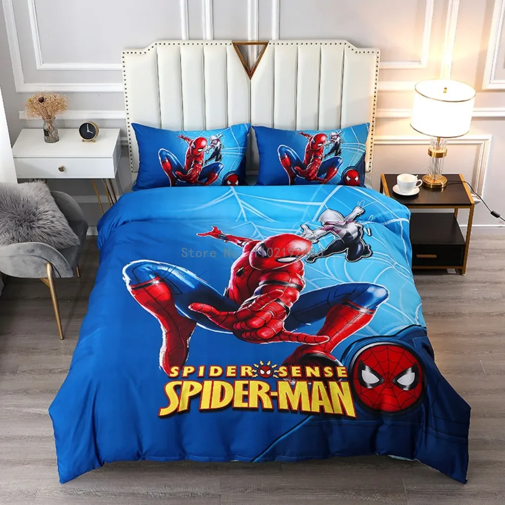 Kid's Single Bed Sheets Blue 100% Cotton Spiderman 160x260 main image 0