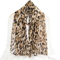 A fashionable voile leopard print soft thin women's scarf shawl 6