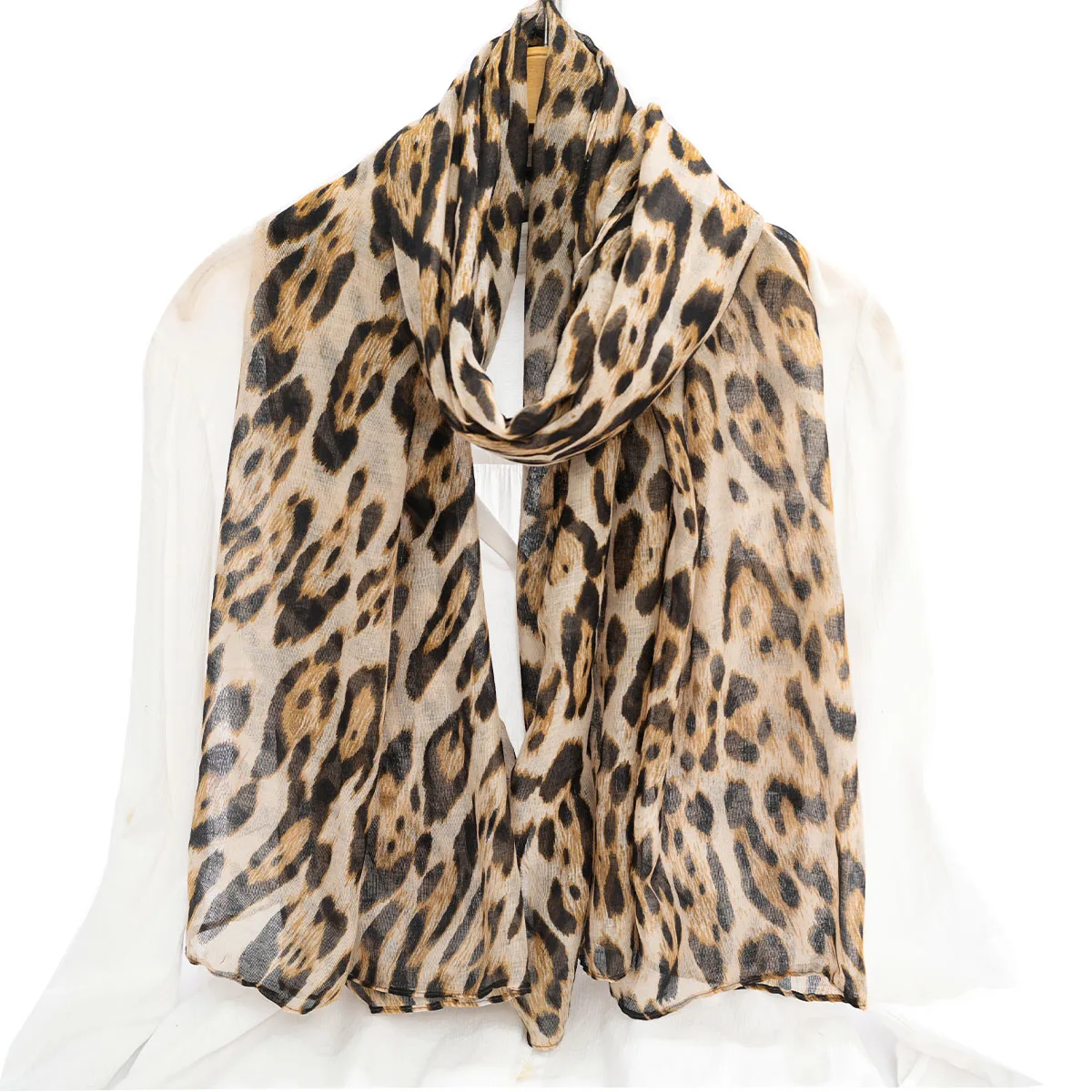 A fashionable voile leopard print soft thin women's scarf shawl 6