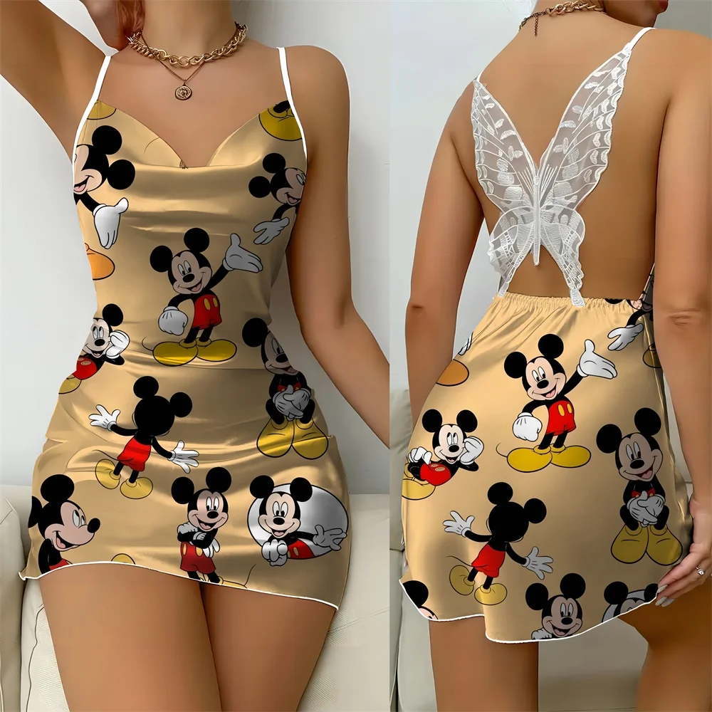 Night Wear Woman Sexy Pajamas Woman Summer Offers Sleepwear Women's Nightgown Korean Reviews Many Pajamas New Pattern Mickey - Image 5