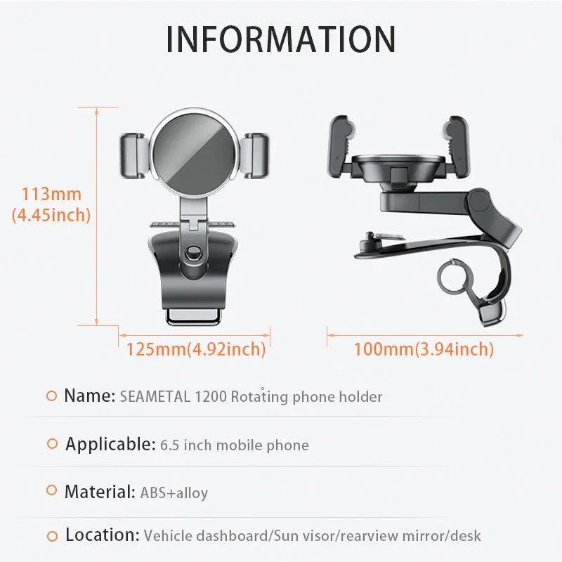 Homhu  360 ȸ ޴ GPS ڵ   Ʈ  ġ ĵ  Ŭ ũ  귡Ŷ, ڵ ġ