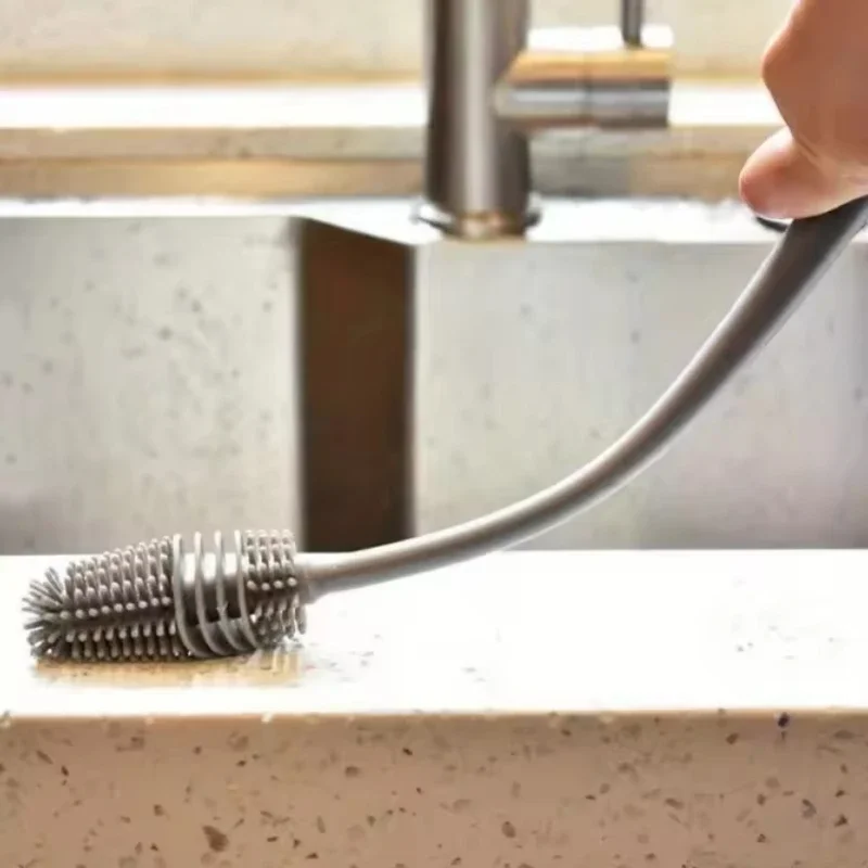 28cm Long Handle Glass & Bottle Cleaning Brush - Kitchen Cleaning Tool