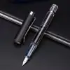 1-Piece Transparent Piston Fountain Pen EF Nib Metal Clip Large Capacity Ink Pens School Office Writing Stationery 4