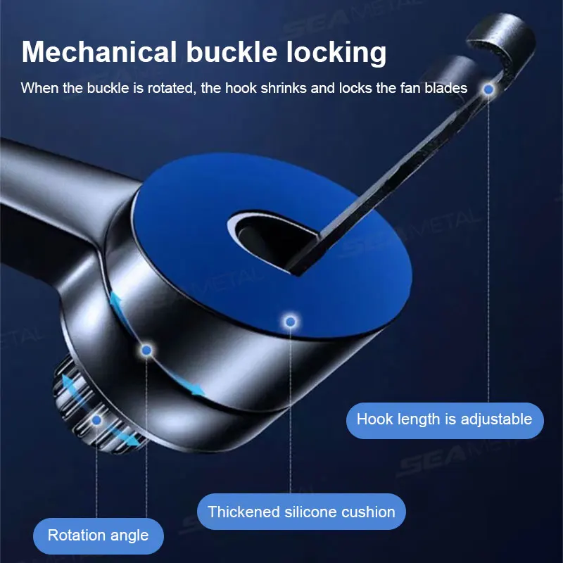 Black ABS Car Air Vent Phone Holder with 360 Rotation