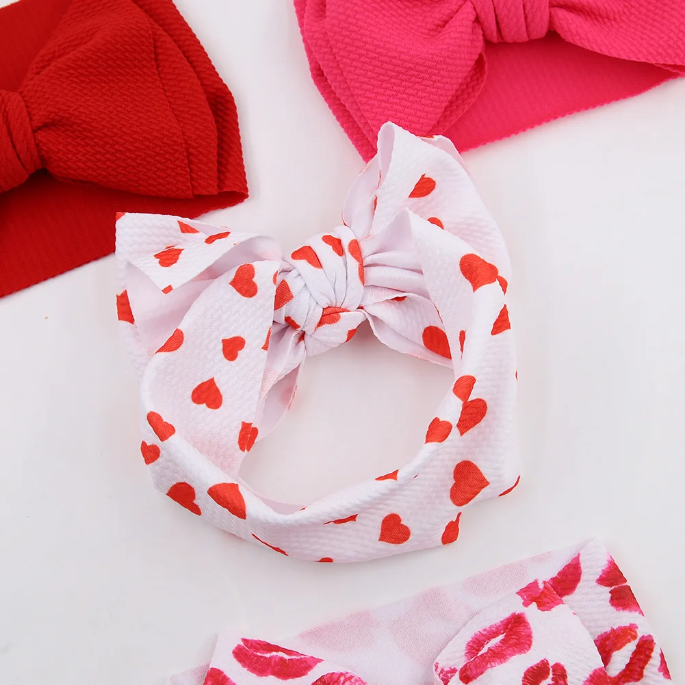 4pcs Valentine’s Day Baby Headbands 3
