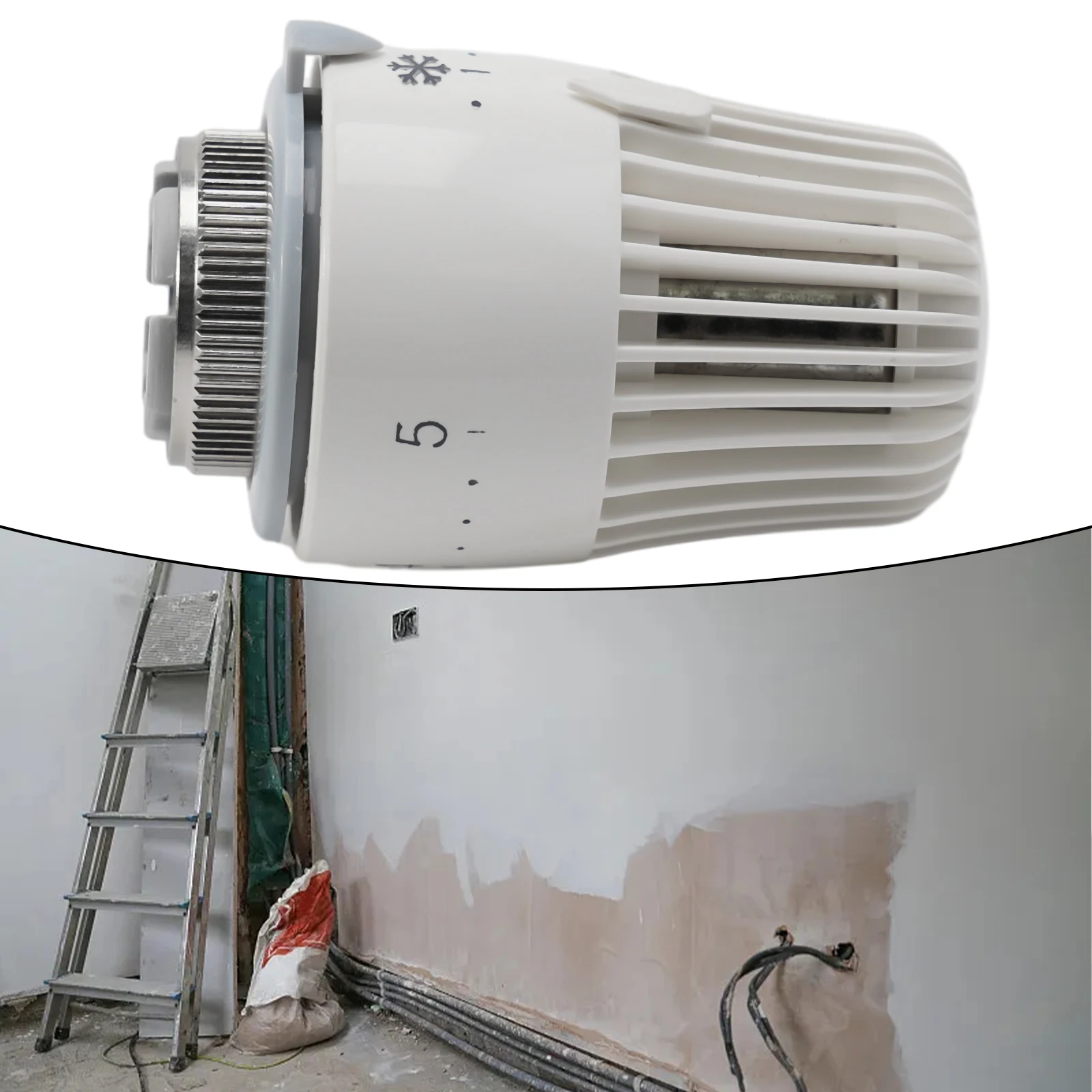 

Easy to Use Thermostatic Radiator Valve Replacement Head Compact Radiator Compatible Antifreeze Protection Liquid Sensor