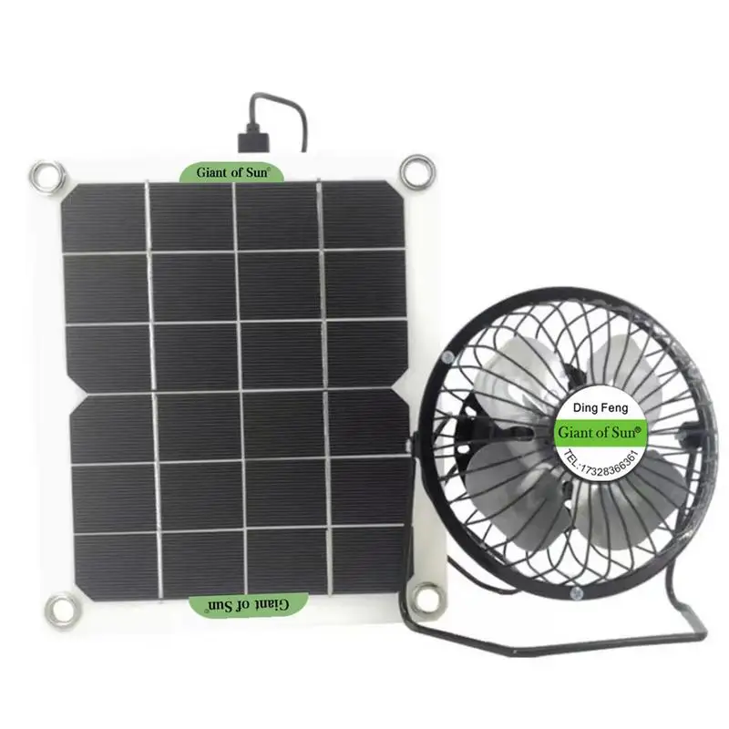 

Solar Outdoor Fan 10W Mini Exhaust Fan 10W Solar Panel Powered Fan Mini Ventilator For Chicken Coops Greenhouses Sheds Pet
