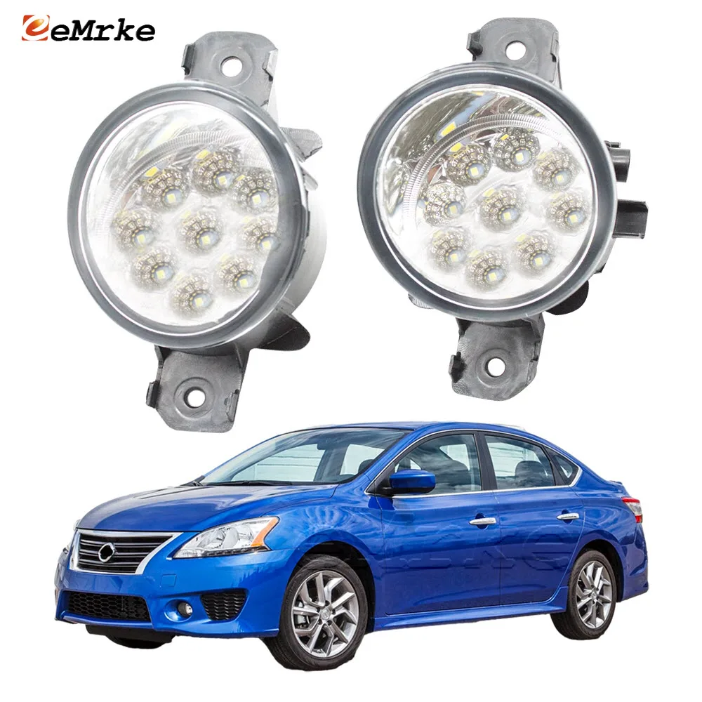 EEMRKE светодиодный Fog светильник в сборе для Nissan Sentra Pulsar SSS Sedan Sylphy B15 B16 B17 Rogue X-trail T32