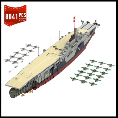 Germany Battleship Gneisenau Boat Building Blocks Kit World WarII Warship  Model Ship Bricks Toys for Children Birthday Gift