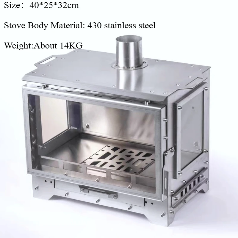 Portable Stainless Steel Tent Stove 6