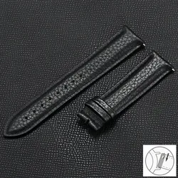 Elegant Universal Brown Genuine Leather Watch Band - Adjustable Cowhide Strap - 18mm (Black no buckle)