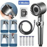 Shower Head for Bathroom Tap High Pressure Shower Head Filtered Adjustable Water Saving One-key Stop  Massage Nozzel Bathroom 2