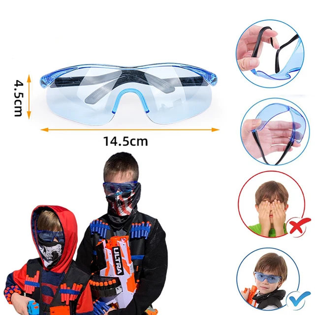 Kids Tactical Vest Kit Nerf Guns Series Refill Darts Reload Clips Tactical Mask Wrist Band and Protective Glasses Nerf Vest Toys 3