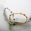 Rainbow Rhinestone Stainless Steel Bangle for Women 2023 New in Gold Plated Jewelry Luxury Gold Color Girlfriend Friend Gift 4