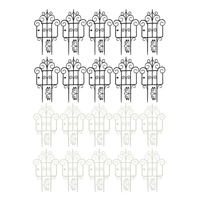 Dekoratív Kerti Kerítés 10Db Leszerelhető Szegély Beltéri Növényi Rácsok Cserepes Növények Mászáshoz - Image 2