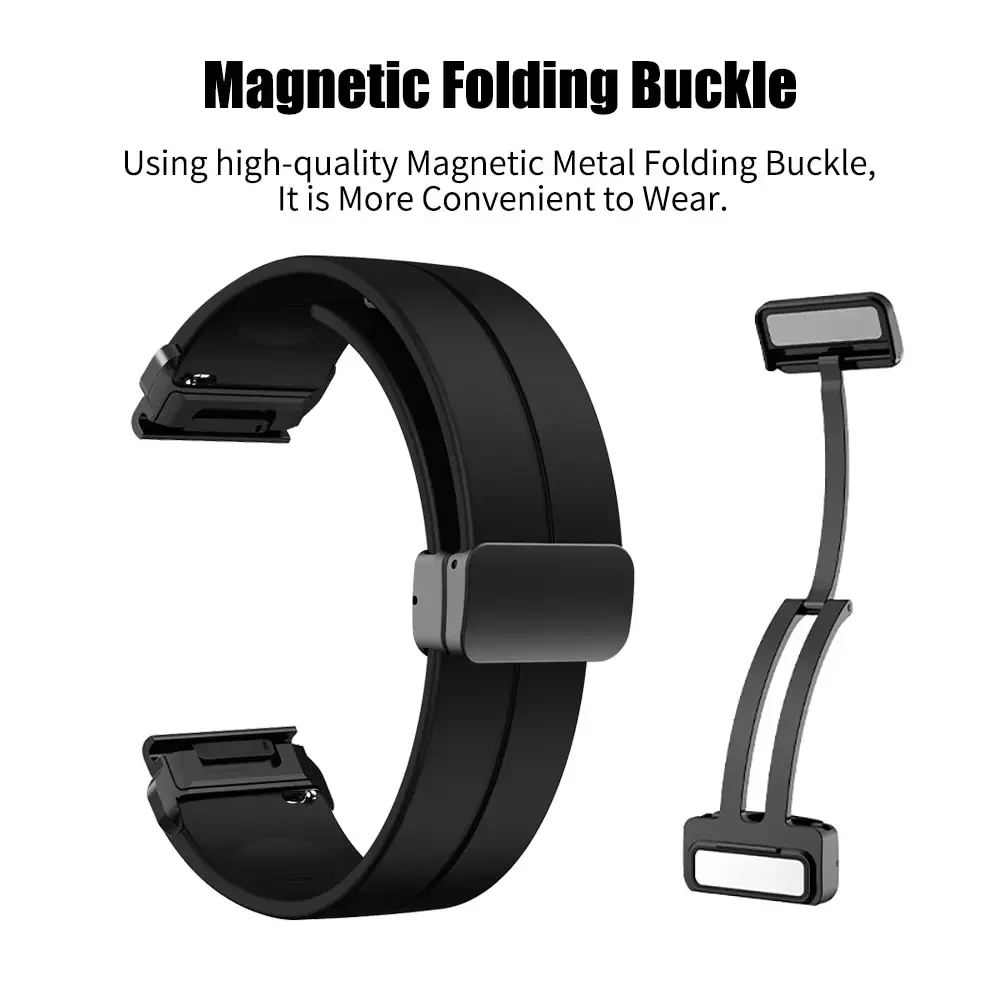 Premium Magnetic Silicone Folding Buckle Strap