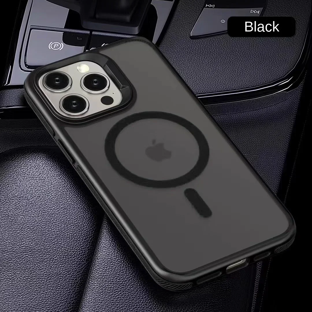 Premium Magnetic Matte Translucent Armor Shockproof Case with Magsafe