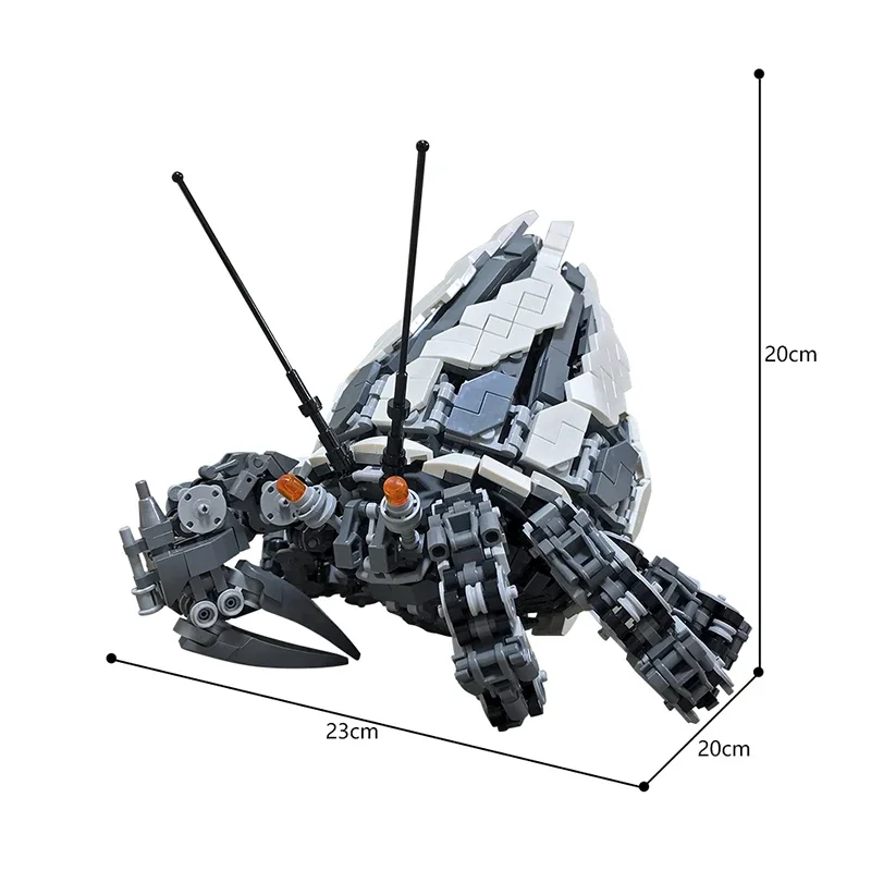 898pcs moc mechanische Beasten Horizont dawne Baustein Montage kreative mechanische Einsiedler Krabben Spiel Ziegel Spielzeug Weihnachts geschenk – Detail 4