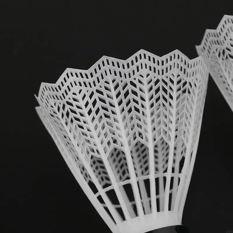 R6FE 12Pcs White Badminton Plastic Shuttlecocks Indoor Outdoor Gym Sports Accessories