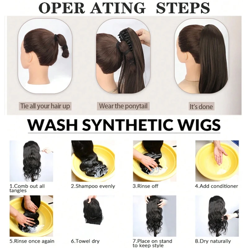 Claw Clip Ponytail Purple 32 inch Long Straight Heat-Resistant Fiber Synthetic Hair Piece, Suitable for Girls' Daily Gatherings