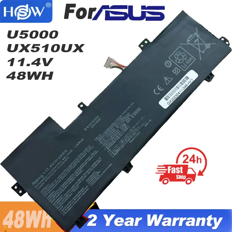 

11,4 в 48 Вт/ч B31N1534 Новая фотокнига Zenbook U5000 UX510UX UX510UW