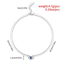 Collier porte-bonheur turc Double couche avec pendentif mauvais yeux pour femmes, Micro pavé de strass, chaînes de clavicule, bijoux cadeau 6