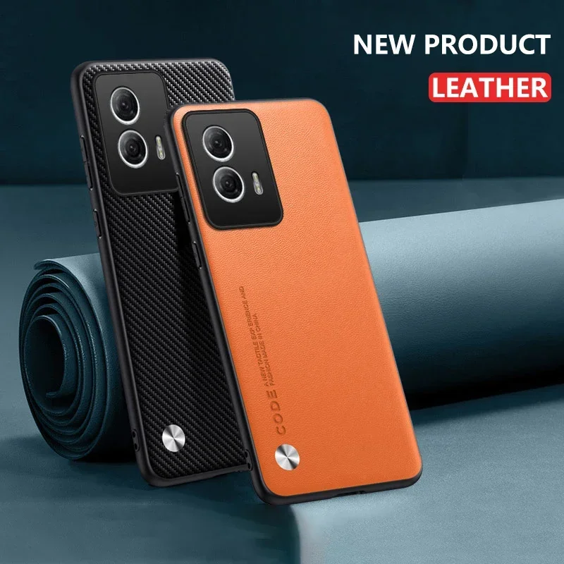 Leather Carbon Fiber Phone Case – Durable Hard Protection Cover