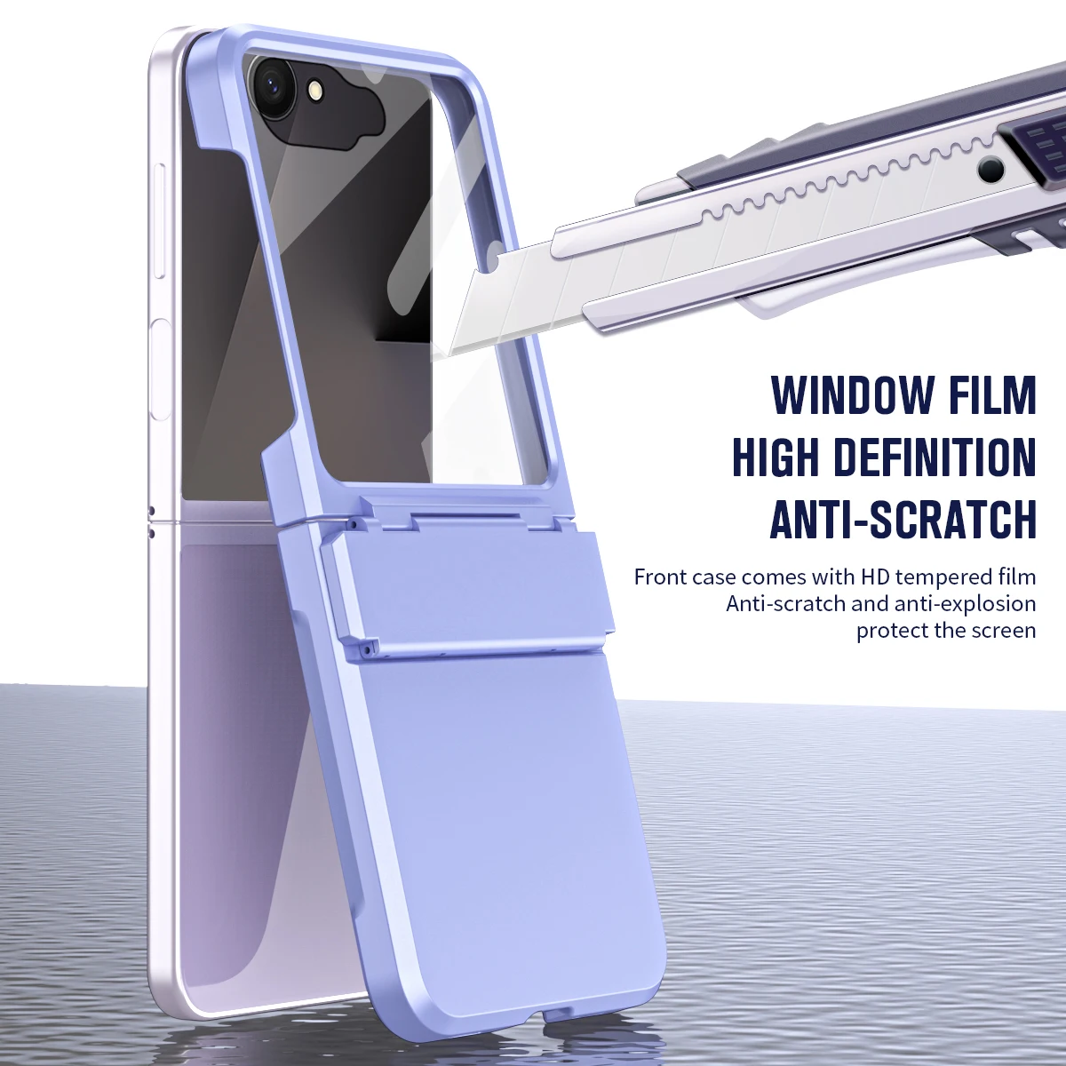Luxury Matte Folding Hinge Shockproof Phone Case with Mirror Film