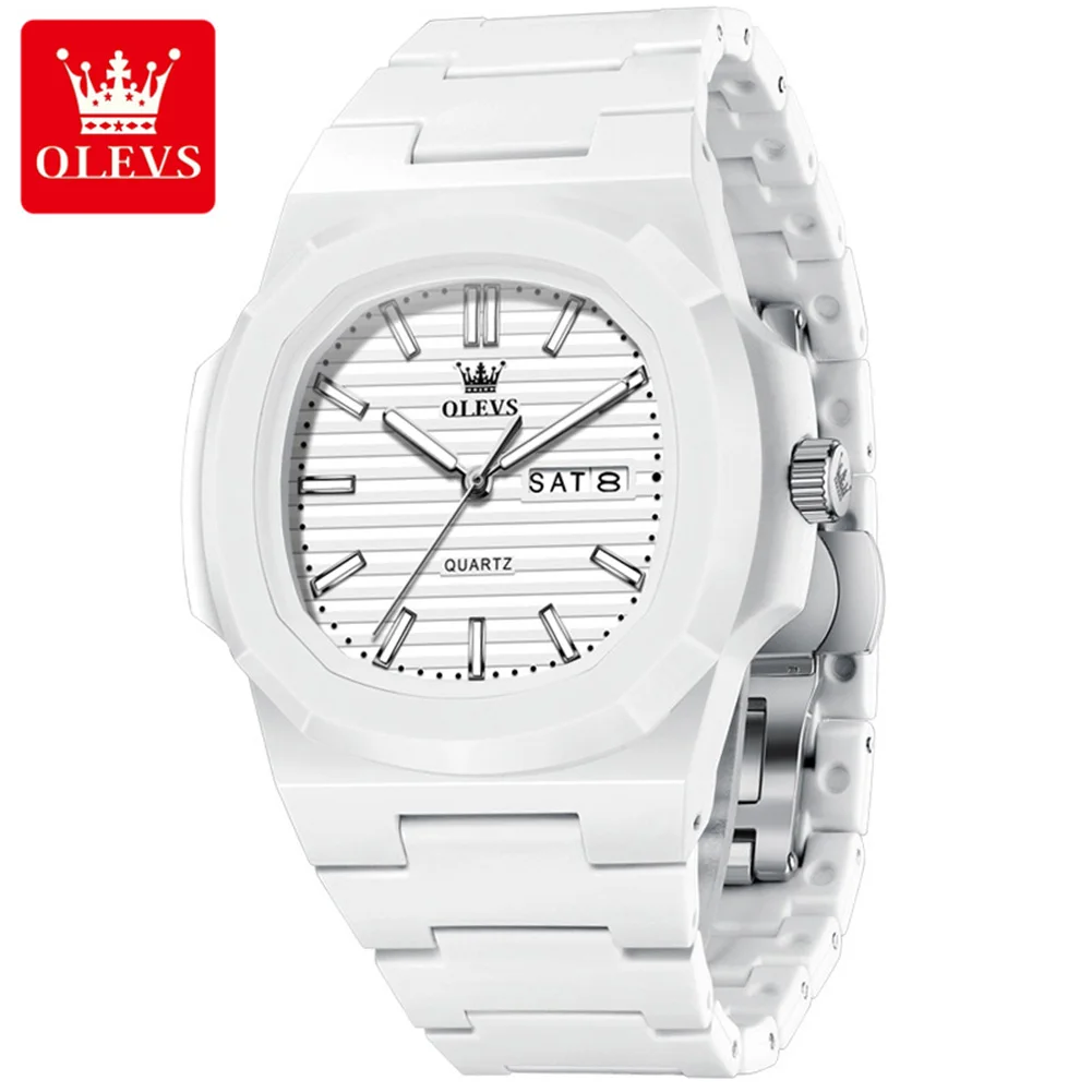 OLEVS 5627 ساعة كوارتز مضيئة فاخرة للرجال مقاومة ل...