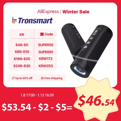 압도적인 사운드와 강력한 성능의 Tronsmart T6 Pro 스피커로 음악을 더욱 즐겁게! 추천