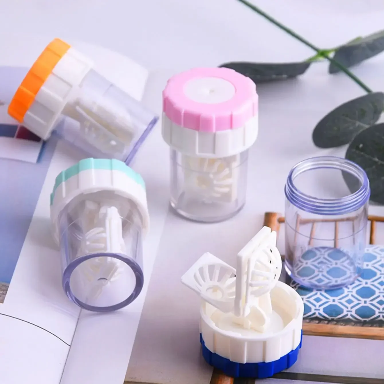 Contact Lenses Cleaner Device Portable Cleaning Container